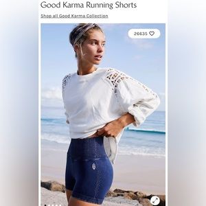 NWOT Free People Movement Good Karma Running Shorts XS/S